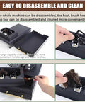 Skip The Backbreaking Scrubbing With This Electric Portafilter Cleaner Designed For 58mm Espresso Machines, 300 Rpm Motor Flips Off Stubborn Coffee Gunk Fast, Comes With Catch Tray, Scrapers And Brush, Dope Daily Grind Essential, shows disassembled parts for easy cleaning.