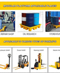 Heavy Duty Chemical Spill Containment Tray With Modular HDPE Pallet Rack, Garage Wall Organizer, Detachable Safety Grating in various work environments.