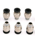 One Eighth Inch PT Male Thread 8mm Straight Pneumatic Push In Quick Fitting Connectors For PETF Tube 10 Pack Heavy Duty