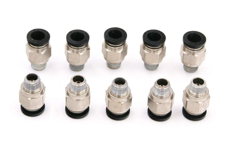 One Eighth Inch PT Male Thread 8mm Straight Pneumatic Push In Quick Fitting Connectors For PETF Tube 10 Pack Heavy Duty