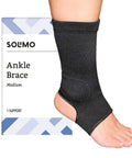 Ankle Brace With Neoprene Sleeve For All Day Comfort And Moderate Support Compression For Weak Or Sprained Ankles Left Or Right Durable Reinforced Binding Black Medium Contains Latex