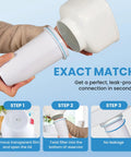 Hands demonstrating installation of 0 TDS Water Filter Replacement For Your Pitcher And Dispenser, Upgraded 6-Stage Filtration