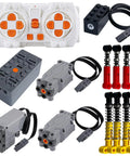 14 In 1 Power Function Motor Kit For Technic Style Builds With L Motors And Servo, Includes A 4 Channel Remote Power Box, Micro 2x4