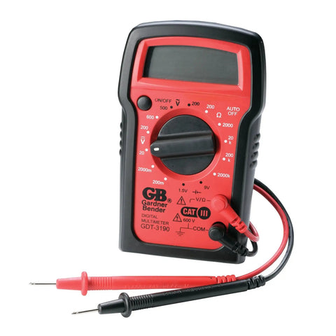 Digital Multimeter 4 Function 14 Range For AC DC Voltage Resistance And Battery Testing Manual Ranging Auto Off Durable Drop Resistant Housing