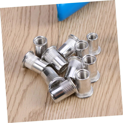 Heavy Duty Rivet Nut Installation Kit With 86pc Assorted M5 M7 M8 Threads And Sturdy Aluminum Tool For Easy Assembly Work That Slays, silver rivet nuts on wood