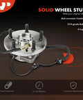 Front view of Pair Of Front Wheel Bearing And Hub Assemblies With ABS For Jeep Commander 2006 To 2010 And Grand Cherokee 2005 To 2010