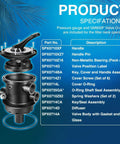 Diagram of Top Mount Multiport Valve Replacement For Above Ground Sand Filters 1.5 Inch Plumbing Seven Position Control Valve Fits Pro VL Series And Most SandMaster SwimPro GM Dream Line Jacuzzi Filters with labeled parts.