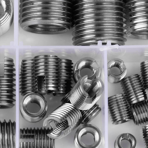 50 Pcs Quick Thread Inserts With Storage Case M3 Self Tapping Thread Inserts Stainless Steel Inner Thread Reinforcement Set