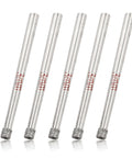 Luomorgo diamond hole saw bits, 5 pieces, silver metal shanks with red branding, diamond-coated tips