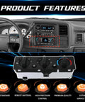 Dashboard view with Peterbilt HVAC A C Climate Control Module Replacement Front Panel Switch With Automatic Configuration.