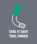 Illustration of Torx L Key Set 9 Piece With Holding Function For Recessed Torx Screws Black Laser Coated with 'Take it Easy Tool Finder' text