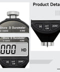 Digital Hardness Tester Kit 0 To 100 HD Mohs Scale For Silicone Rubber And Plastic With Handy Carry Case Clear Digital Readout Plus Or Minus 0.5 HC High Accuracy Educational And Industrial Use, front view