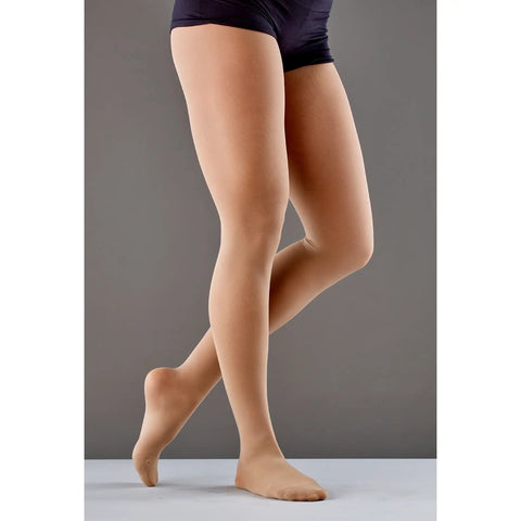Woman wearing Ultra Sheer Pantyhose For Women Plus Size With Mild 8 To 15 MmHg Compression To Boost Circulation And Relieve Tired Legs All Day