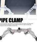Double Handle Pipe Clamp Aluminum Die Cast Quick Release Right Angle Corner Clamp for Woodworking gripping wooden frame.