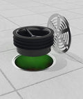Waterless Trap Seal For 4 Inch Drain Pipe With No Fuss Install Versatile Green Drain Unit Shields Pipes From Sewer Gas And Backflow