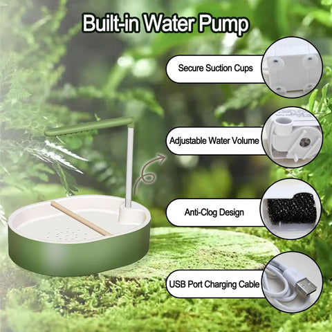 Parrot Shower Bath With USB Pump, Automatic Water Circulation Fountain For Parakeets And Pet Birds, Large Capacity Bird Bath