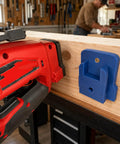 Wall Mounted Storage Rack Set For Milwaukee M18 Tools And 18V Batteries Orange Color with tool holder in workshop