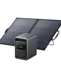 SOLIX S2000 Portable Power Station With 200W Bifacial Solar Panel and 1500W Solar Generator for home backup and camping
