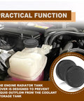 Two Pack Black Engine Radiator Coolant Reservoir Cap For Infiniti Nissan Renault OEM 21712 79900 installed on coolant tank
