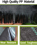 Close-up of heavy duty weed barrier landscape fabric, woven polypropylene material for durability and toughness, 6ft x 50ft.