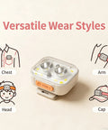 Kids Adventure Light Set With USB C Rechargeable Lantern And Motion Sensor Headlamp showcasing versatile wear styles.