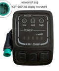 KD26E LED Display For 24V 36V 48V Electric Bikes with UART protocol and waterproof plug, showing power modes and button controls