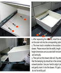 Heavy Duty Ball Bearing Drawer Slides For Cabinets And Furniture, Smooth Quiet Glide, Built To Last, Fits Panel Style Or Solid Wood Cabinets, Perfect For Wardrobes, Dressers, Nightstands, And Tatami Drawers; installed drawer slide rails in white cabinet
