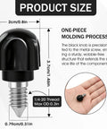 Beefed Up 6061 Aluminum Attachment Knob For Kitchenaid Mixers with black design, 3.7cm height, 2cm width, precision-fit for attachments.