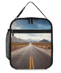 Reusable Insulated Lunch Box With Side Pocket And Detachable Handle For Work Picnics And Camping, road design view