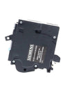 15 Amp 1 Pole Dual Function CAFCI And GFCI Plug On Neutral Circuit Breaker Black for home electrical panels, featuring side view