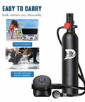 Mini Scuba Tank 1L For Diving With 10-15 Minute Air Supply DOT Certified Lightweight Aviation Grade Aluminum Lung Tank Built Tough