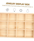 Solid Wooden Jewelry Dish With Thirty Tight Grid Dividers For Rings And Trinkets Great Sink Sidekick Or Vanity Organizer That Keeps Your Counter Clean And Absolutely Dope, top view showing compartments.