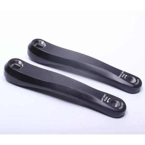 Square Hole Bike Crank Arms Set 170Mm for Ebike Mid Mounted Motors, heavy duty forged 6061 alloy, black, smooth and durable