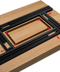 Pro Grade Saw Guide Rail With Adjustable Support Bracket on workbench showing aluminum track and adjustable setup.