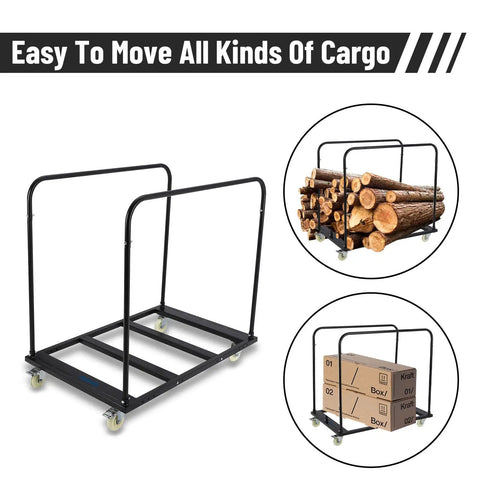 Heavy Duty Panel Cart Dolly With 1500 Lbs Capacity, 36 Inch By 24 Inch Deck, 5 In Swivel Casters, Drywall Sheet Cart
