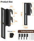 Smooth Swap Bolt To Hook Bed Frame Brackets Universal Headboard Adapter Hardware size illustration showing adjustable dimensions.