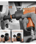 Rock Solid 1/2 Inch Drive Impact Socket Set with 10 Thick Wall CrV Steel Sockets Plus Color Rings Heavy Duty Pneumatic Tools For Gritty Jobs And Fastener Wrenching Magic on 1/2 air cannon wrench, 12.5mm