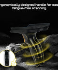Trigger Grip Handle For TC51 Series Handheld Barcode Scanner, ergonomic trigger, easy grip, side view on rocks
