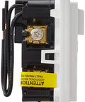 Side view of Arc Fault Switch Combo, 15 Amp AFCI With Self Test And LED Indicator, White AFSW1-W, showing internal wiring.