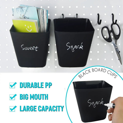 Pegboard Organizer Set 16 Pack With Bins Baskets Cups Hooks And J Hooks For One Eighth And One Quarter Inch Pegboards Black Holders