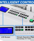 Heavy Duty Automatic Heat Shrink Tube Cutting Machine With Micro Computer Control control panel featuring LCD screen and operation buttons.