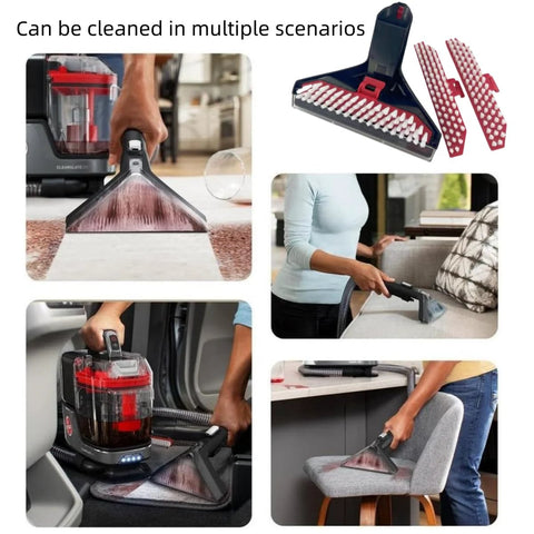 FH14050 multi-purpose brush attachments for Hoover CleanSlate portable vacuum; red-and-white bristle floor and upholstery tools.