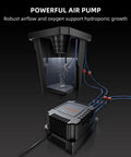 7 Gallon Deep Water Culture DWC Hydroponics Grow System With Triangular Cover Design Recirculating Top Drip Kit 11W Air Pump