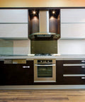 Modern kitchen with No Drill Kid Proofing Locks For Cabinets And Drawers 6 Pack Adjustable Baby Proofing Straps on cabinets