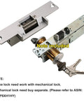 Heavy Duty Electric Door Strike Lock Fail Secure 12Vdc Access Control Setup For Warehouses with zinc alloy frame and keys.