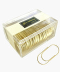 Giant Gold Paper Clips Pack 50mm Jumbo 1.97 Inch, 50 Count, displayed in transparent box on white background.