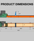 Product dimensions of Beefy 24V Mini Vending Conveyor Belt With High Strength Seamless Fiber Material for Smooth Product Transfer.