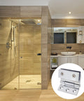 Heavy Duty Glass Door Hinge Zinc Alloy Wear Resistant Rust Proof For Indoor Use Ideal For Shower Doors And Wine Cabinets Beefy Clamp Smooth Operation Corrosion Resistant Finish Easy Install High Load Capacity, glass shower hinge close-up