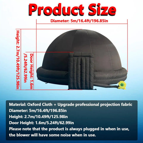 Portable Inflatable Planetarium Projection Dome Theater With Air Blower And PVC Floor Mat for Education Centers and Schools