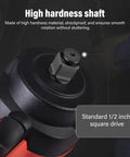 Heavy Duty Air Impact Wrench Half Inch Drive Shop Built Pneumatic Power Tool showing high hardness shaft with standard 1/2 inch square drive.
